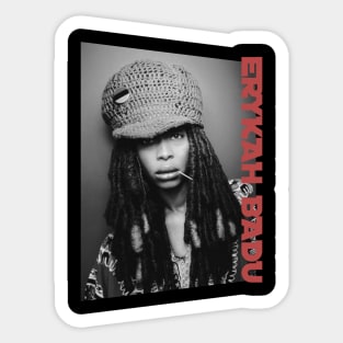 erykahbadu classic monochrome Sticker